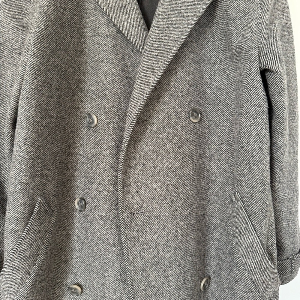 A.P.C. Women's Charcoal Pea Coat - Picture 6 of 6